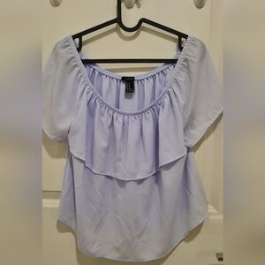 F21 Pastel Blue Blouse
